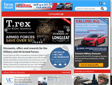 Tablet Screenshot of forcesdiscount.com